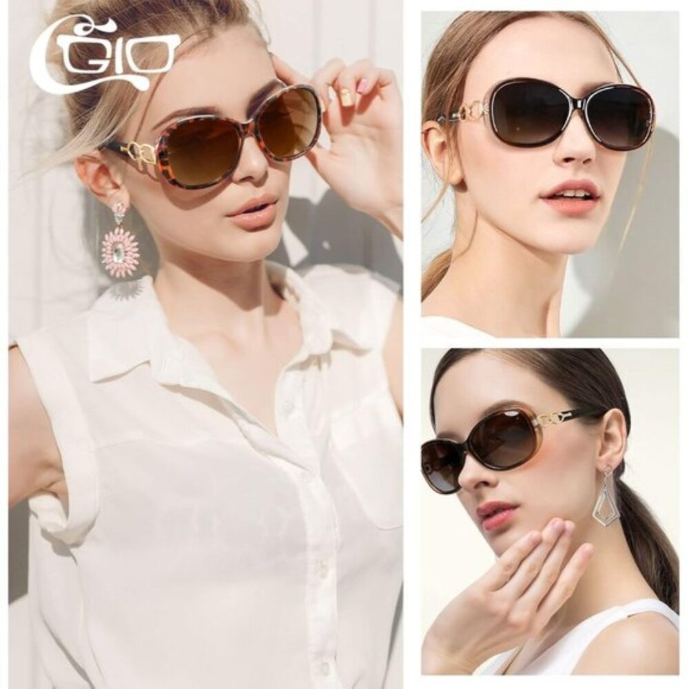 🆕 Women Brown Trendy Oversized Sunglasses Ladies Polarized Big Frame Shades - Picture 2 of 6